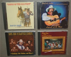 4 CD lot - David John and the Comstock Cowboys - Songs of the Old West, Legends - Picture 1 of 2