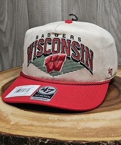 Mütze Kappe Wisconsin Badgers 47 Marke Golfer Seil Druckknopflasche verstellbar NCAA A Rahmen  - Bild 1 von 14