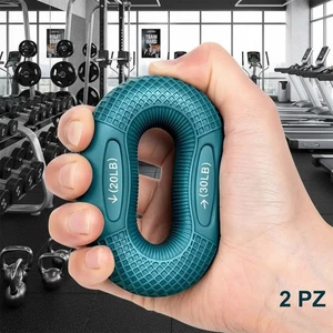 Anello presa in silicone dita, rinforzo mano/polso, esercizio fitness, 2 pz - Imagen 1 de 9