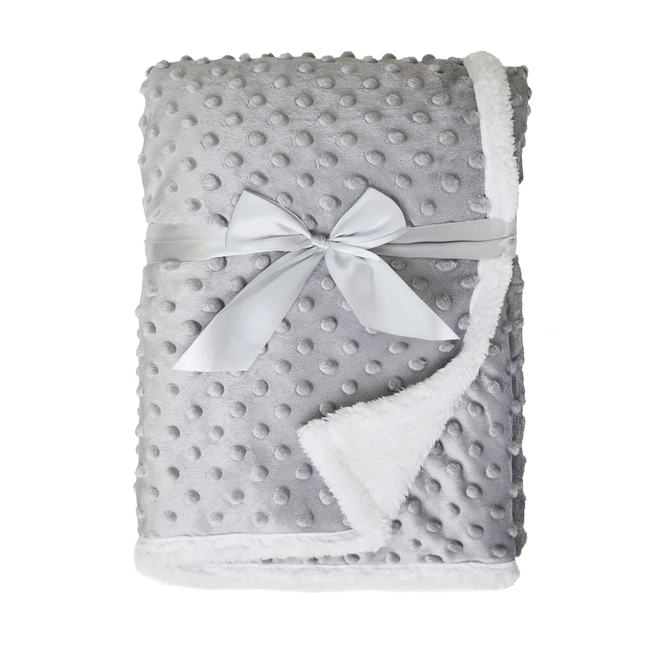 Manta Sherpa de chenilla suave celestial para niños pequeños, cálida y acogedora, gris, 36" x 48"... Foto 1 de 4