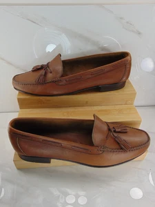 BALLY MADE IN ITALY HELLBRAUN WEICHES KALBSLEDER QUASTEN Mokassins US-GRÖSSE 11 M UVP $ 595,00 - Bild 1 von 10