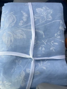New Williams Sonoma Spring Primavera Jacquard Tablecloth - 70 x 108” - Blue Bell - Picture 1 of 7