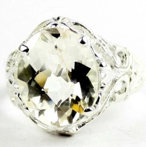 Anello donna in argento sterling 925 filigrana, topazio in argento, SR114 - Foto 1 di 5