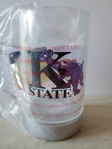 Glo Mug NIP 6" PLASTIC BEVERAGE MUG Kansas State Wildcats Cover