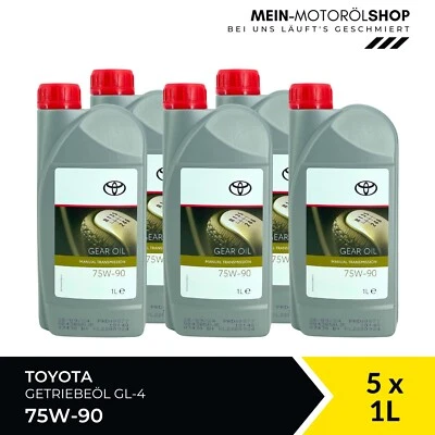 Aceite de transmisión Toyota Gear Oil transmisión manual 75W-90 GL-4 5x1 litros = 5 litros