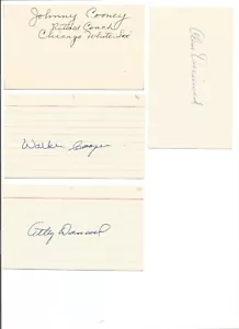 Johnny Cooney signed 3x5 index card 1921 Boston Braves baseball - Picture 1 of 1