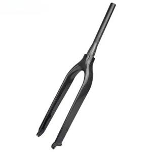 Full Carbon Fiber MTB Bike Front Fork 26inch Bicycle Rigid Fork Tapeed Tube - Picture 1 of 18