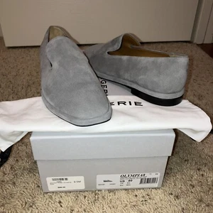 ROBERT CLERGERIE Flats / Loafers OLYMPIA 8 Grey - Sz 9.5 M (EU 39.5) France NEW! - Picture 1 of 17