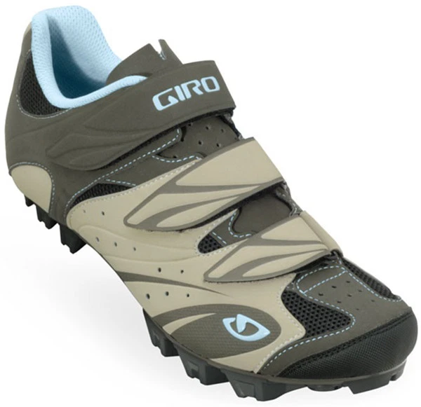 Giro Riela Women's MTB Mountain Bike Shoes Khaki/Brown/Sky 37.5 (US 6.25) - Image 1 of 1