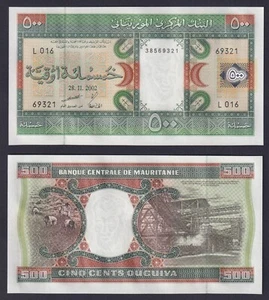 Banconota Mauritania 500 ouguiya 2002 P.-8c FDS/UNC - Imagen 1 de 1