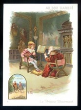 AU BON MARCHE  PARIS  trade card chromo   Le Prince Charmant 5