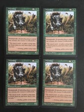 4x Warthog Visions Ed. MTG Magic The Gathering LP Cond English