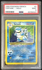 Pokemon Blastoise 'Tortank' 2/102 Base Set French Holo PSA 9 Mint CH5 - Picture 1 of 2