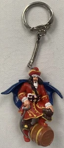 Vintage Captain Morgan Pirate Figurine Advertising Keychain Famous Leg Up Pose - Picture 1 of 2