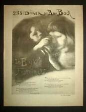 Programme Of 238ème Diner Of Good Bock Illustrated Per Eugene Carriere 1898