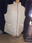 White Quilted Vest St John's Bay Ski Bust=44 XL Nice and Clean