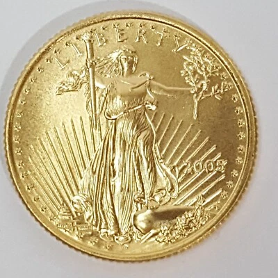 2005 $10 Gold Eagle Liberty 1/4 oz $10 Dollar Gold Coin - Image 1 of 4