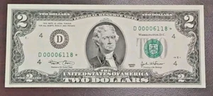 2003 $2 Dollar Bill Low Print Run 16,000 Rare Uncirculated Condition - Picture 1 of 13