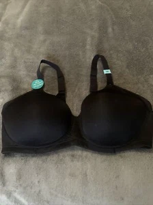 Reggiseno sottobraccio Vanity Fair liscio taglia 38C nero nuovo con etichetta - Foto 1 di 5