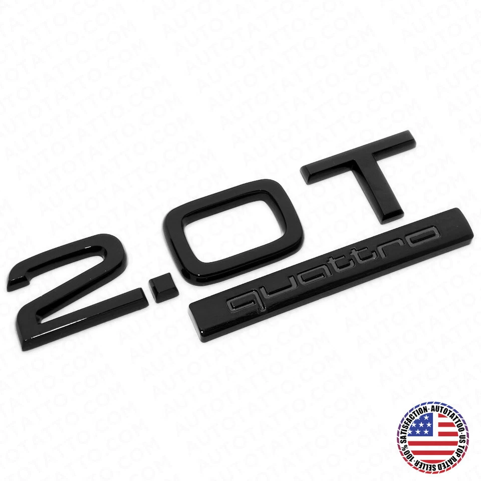 04-25 Rear Trunk Deck Lid 2.0T Quattro Nameplate Emblem Badge Blackout - Image 1 of 4