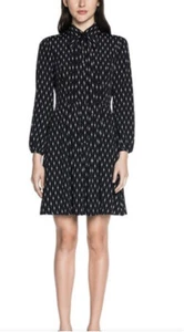 Beautiful Cue Diamonds Print shirt dress size 12 - Picture 1 of 13
