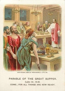 Christian Picture Lessons Parable of the Great Supper 1896 - Picture 1 of 2