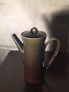 VINTAGE MIKASA BLACK DIAMOND E5050 STONEKRAFT GALLERIA COFFEE TEA SERVING POT - Picture 1 of 8