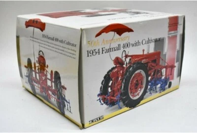 1/16 scale Ertl 1954 Farmall 400 with cultivator.  50th Anniversary Cultivator  - Image 1 of 4