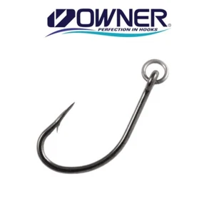 Propietario Ringed Flyliner Live Bait Hook 5106R Black Chrome Saltwater Select Size - Imagen 1 de 1