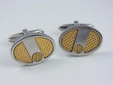 dunhill Silver Plated and Gold Plated Oval Cufflinks