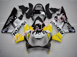Yellow Silver Repsol ABS Injection Mold Bodywork Fairing Kit for CBR929RR 00-01 - Picture 1 of 5