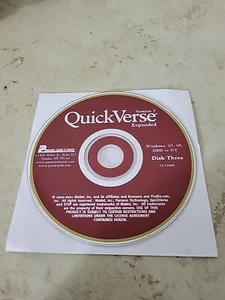 Quick Vers Version 7 Expanded Windows 95/98 2000 NT Bibel Referenz CD Disc 3 - Bild 1 von 3