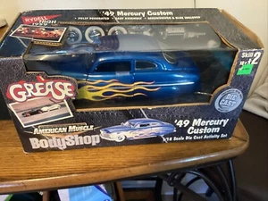 Rare Ertl American GreaseMuscle Body Shop Blue W/Flames 1/18 1949 MercuryHot Rod - Picture 1 of 10