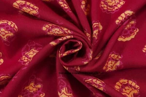 Indian Floral Apparel Craft Rayon Fabric Dressmaking Sewing Fabric Running 10 YD - Picture 1 of 3
