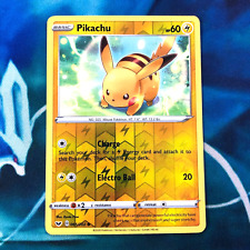 Pikachu - 065/202 - Reverse Holo Sword & Shield Base Set - Pokemon Card - NM