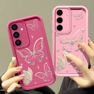For Samsung S25 S24 S23 S22Ultra A15 A55 A35 Patterned Soft Butterfly Case Cover - Picture 1 of 20