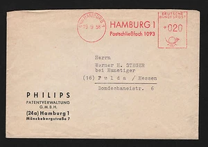 Medidor francotipo OPC 1958 Alemania Hamburgo a Fulda Philips - Imagen 1 de 2