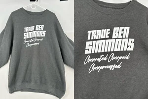 Brooklyn Nets Trade Ben Simmons Sweatshirt Sixers Men's 3XL - Picture 1 of 11