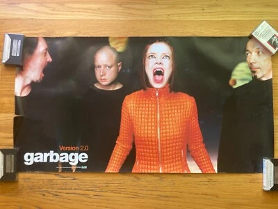 VINTAGE 1998 GARBAGE VERSION 2.0 TOUR CONCERT PROMO POSTER 19" x 36" alt rock - Image 1 of 4