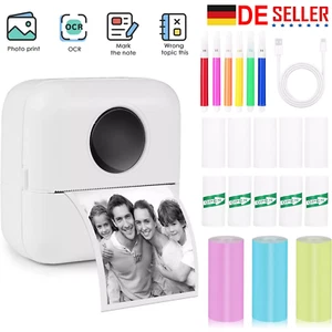 Mini Drucker Bluetooth Fotodrucker Mobiler Thermo Drucker Handy Taschendrucker - Bild 1 von 13