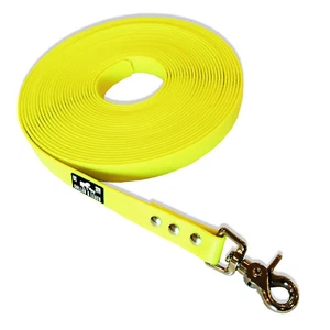 Neuf Biothane Longe de Pistage 19mm Jaune Fluo 1m Jusqu'À 15m - Picture 1 of 1