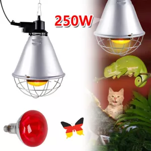 Wärmelampe für Tieraufzucht inkl. 250 W Infrarotlampe & Schutzkorb Wärmestrahler - Bild 1 von 17