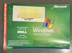 Vintage Microsoft Windows XP Home Edition Dell - Version 2002 - Factory Sealed - Picture 1 of 2