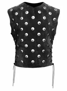 Nieten Leder Rüstung Cosplay Kostüm Larp Wikinger schwarz Jacke - Bild 1 von 2