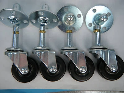 Replacement Fender Amp Casters Wheels W Socket 4 pcs Penn Elcom 5295 2" Plug-In - Immagine 1 di 4