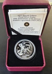 2013 Canada Special Edition Pure Silver Dollar - Korean Armistice Agreement - Bild 1 von 2