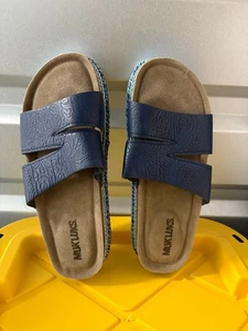 MUK LUKS Damen Slipper Plateau Sandalen Strand Decke Blau Größe 9 - Bild 1 von 4