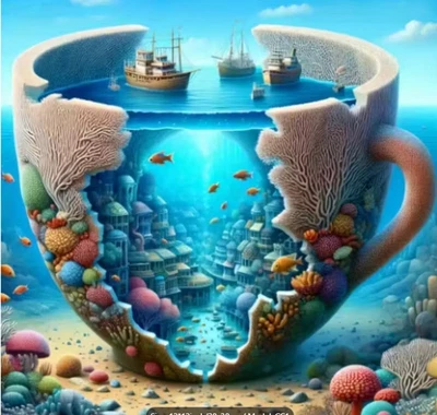 5D бриллиант искусства картина набор чашка с океаном в нем 30cmx30cm - Изображение 1 из 4