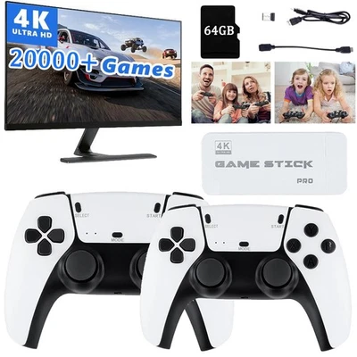MARKENLOS 20000+Consola de videojuegos retro juego 4K TV Stick 64G gamepad inalámbrico regalos