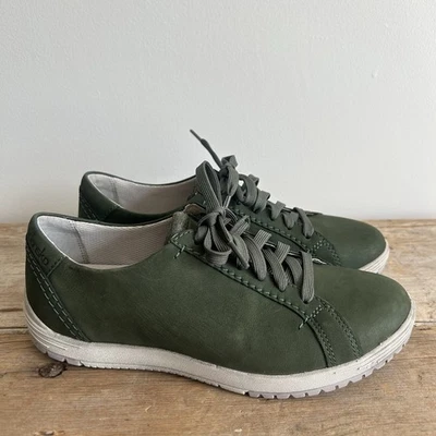 Dansko туфли оливковый зеленый размер 37 Leela водонепроницаемый нубук кожа шнурует вверх кроссовки - Изображение 1 из 4